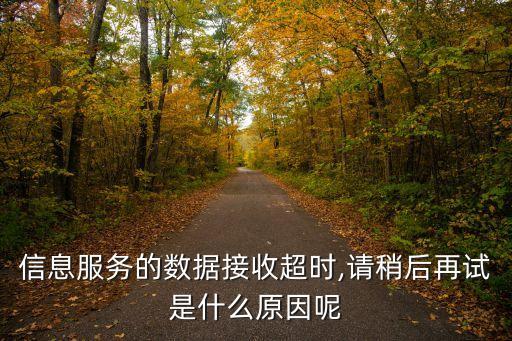信息服務(wù)的數(shù)據(jù)接收超時,請稍后再試是什么原因呢