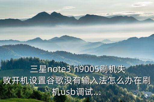  三星note3 n9005刷機(jī)失敗開(kāi)機(jī)設(shè)置谷歌沒(méi)有輸入法怎么辦在刷機(jī)usb調(diào)試...
