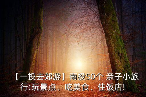【一投去郊游】南投50個(gè) 親子小旅行:玩景點(diǎn)、吃美食、住飯店!