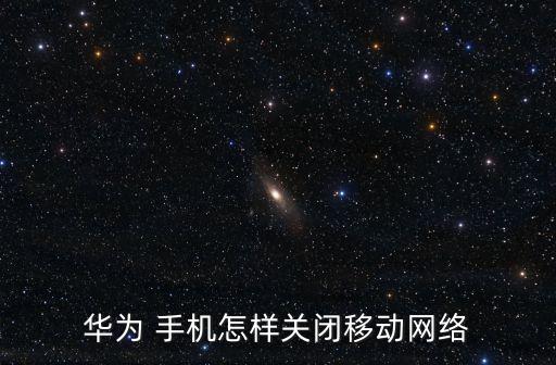 華為 手機(jī)怎樣關(guān)閉移動網(wǎng)絡(luò)