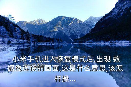  小米手機進入恢復(fù)模式后,出現(xiàn) 數(shù)據(jù)線連接的畫面,這是什么意思,該怎樣操...