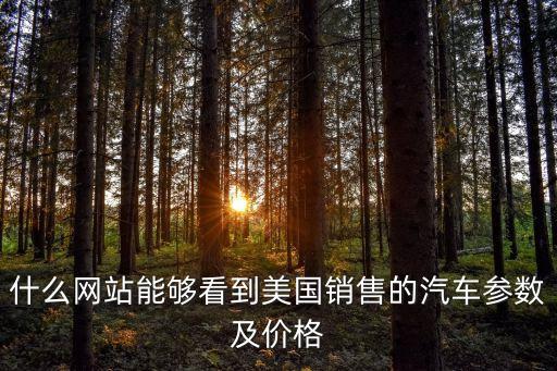 什么網(wǎng)站能夠看到美國(guó)銷(xiāo)售的汽車(chē)參數(shù)及價(jià)格
