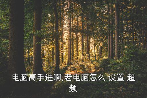 電腦高手進啊,老電腦怎么 設(shè)置 超頻