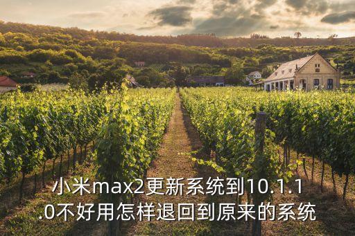 小米max2更新系統(tǒng)到10.1.1.0不好用怎樣退回到原來的系統(tǒng)