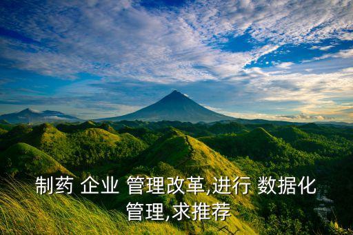 制藥 企業(yè) 管理改革,進(jìn)行 數(shù)據(jù)化 管理,求推薦