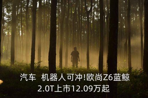  汽車  機器人可沖!歐尚Z6藍鯨2.0T上市12.09萬起