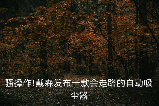 騷操作!戴森發(fā)布一款會(huì)走路的自動(dòng)吸塵器