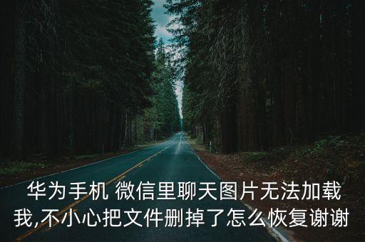  華為手機(jī) 微信里聊天圖片無法加載我,不小心把文件刪掉了怎么恢復(fù)謝謝