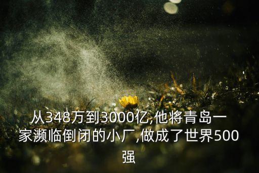 從348萬到3000億,他將青島一家瀕臨倒閉的小廠,做成了世界500強(qiáng)