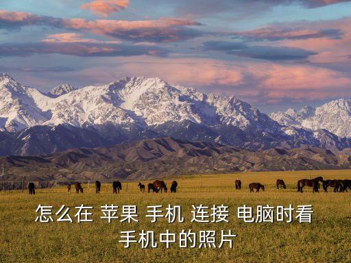 怎么在 蘋(píng)果 手機(jī) 連接 電腦時(shí)看 手機(jī)中的照片