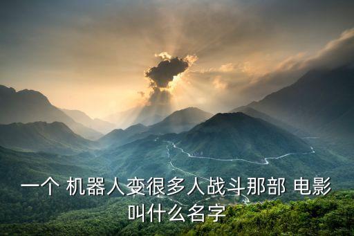 一個 機(jī)器人變很多人戰(zhàn)斗那部 電影叫什么名字