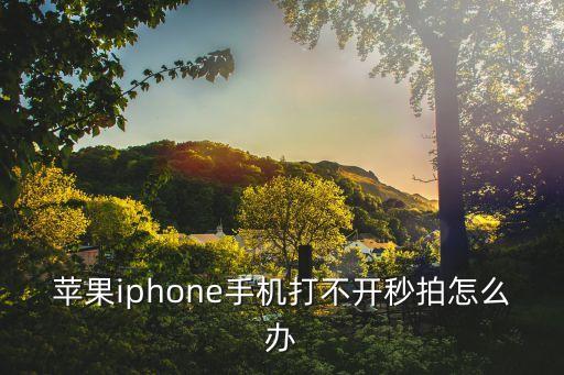 蘋果iphone手機(jī)打不開秒拍怎么辦