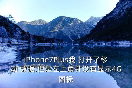 iPhone7Plus我 打開了移動 數(shù)據(jù),但是左上角并沒有顯示4G圖標(biāo)