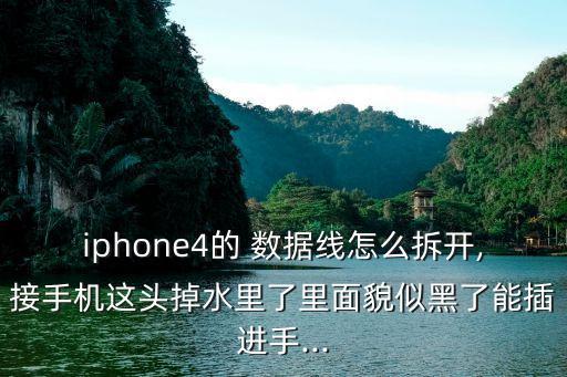 iphone4的 數(shù)據(jù)線怎么拆開,接手機(jī)這頭掉水里了里面貌似黑了能插進(jìn)手...