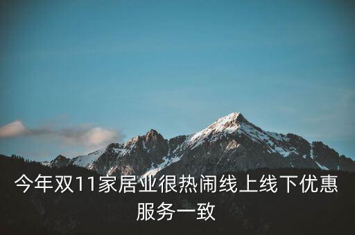 今年雙11家居業(yè)很熱鬧線上線下優(yōu)惠服務(wù)一致
