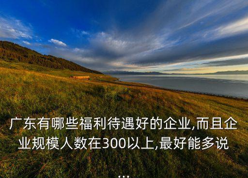 廣東有哪些福利待遇好的企業(yè),而且企業(yè)規(guī)模人數(shù)在300以上,最好能多說...