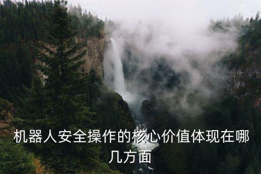  機器人安全操作的核心價值體現(xiàn)在哪幾方面