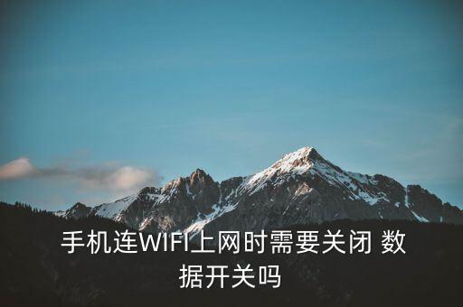 用wifi了不關(guān)手機(jī)數(shù)據(jù)可以嗎