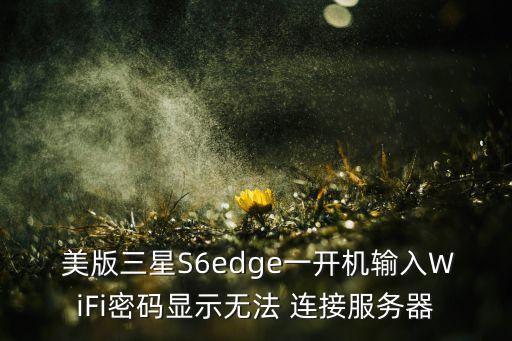  美版三星S6edge一開(kāi)機(jī)輸入WiFi密碼顯示無(wú)法 連接服務(wù)器
