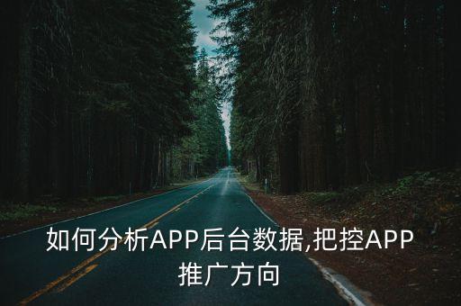 如何分析APP后臺數(shù)據(jù),把控APP推廣方向