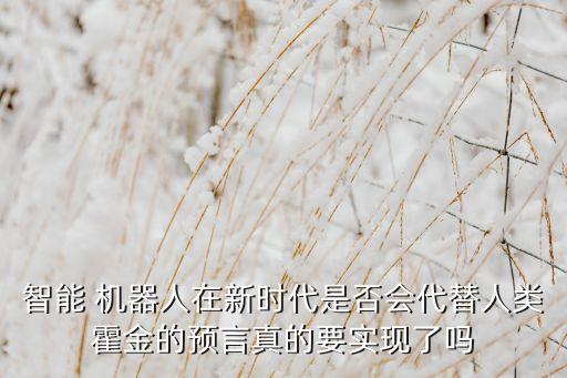 智能 機(jī)器人在新時(shí)代是否會(huì)代替人類霍金的預(yù)言真的要實(shí)現(xiàn)了嗎