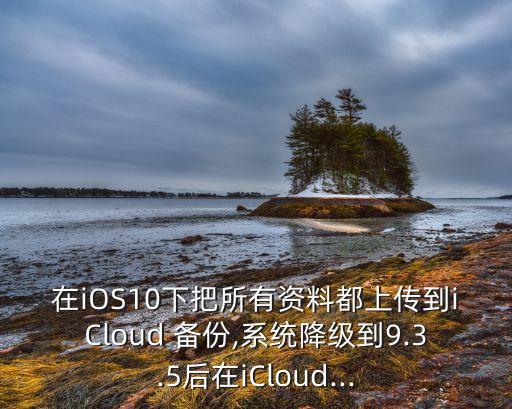 在iOS10下把所有資料都上傳到iCloud 備份,系統(tǒng)降級到9.3.5后在iCloud...