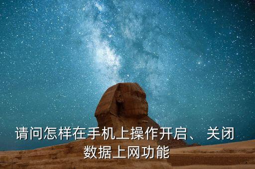 請(qǐng)問(wèn)怎樣在手機(jī)上操作開(kāi)啟、 關(guān)閉 數(shù)據(jù)上網(wǎng)功能