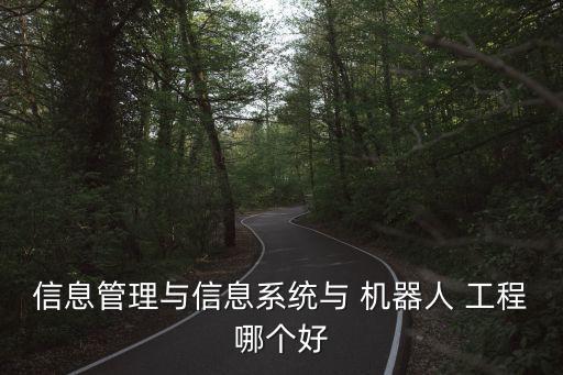 信息管理與信息系統(tǒng)與 機(jī)器人 工程哪個好
