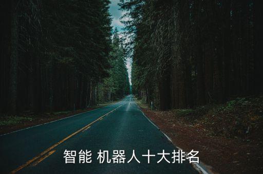 智能 機器人十大排名