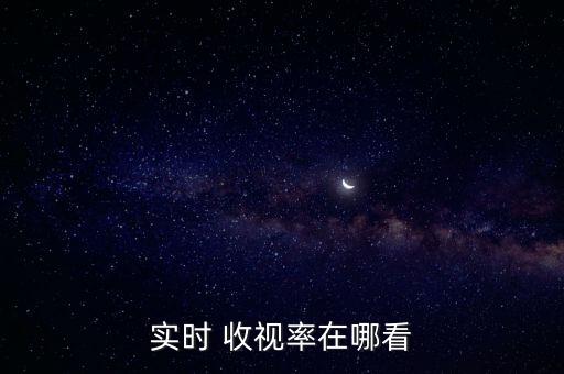 實時 收視率在哪看