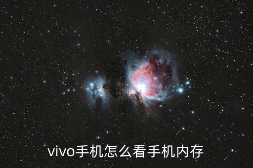 vivo手機怎么看手機內(nèi)存