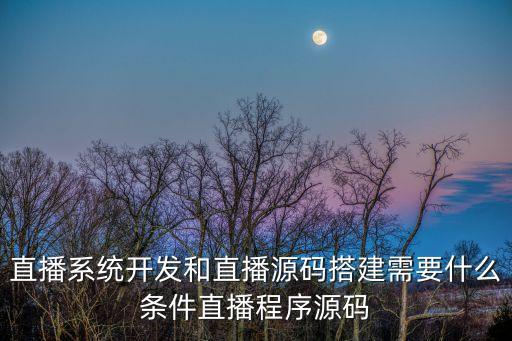 直播系統(tǒng)開發(fā)和直播源碼搭建需要什么條件直播程序源碼