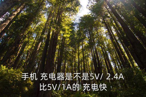 手機 充電器是不是5V/ 2.4A比5V/1A的 充電快