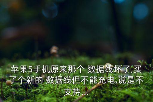 蘋果5手機(jī)原來那個(gè) 數(shù)據(jù)線壞了,買了個(gè)新的 數(shù)據(jù)線但不能充電,說是不支持...