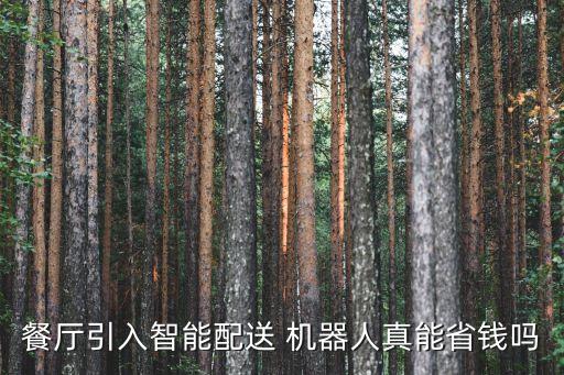 餐廳引入智能配送 機(jī)器人真能省錢嗎