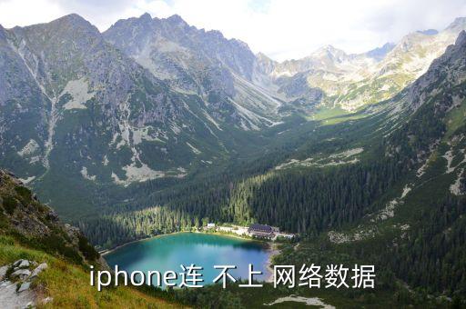 iphone連 不上 網(wǎng)絡(luò)數(shù)據(jù)