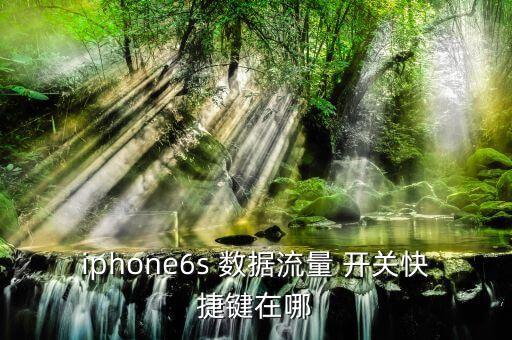 iphone6s 數(shù)據(jù)流量 開(kāi)關(guān)快捷鍵在哪