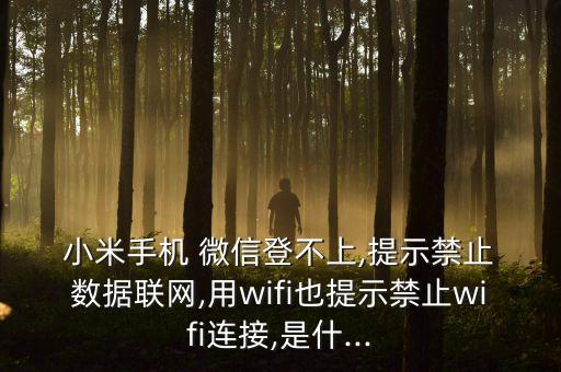 小米 數(shù)據(jù)無(wú)法上微信,小米數(shù)據(jù)清除了怎么恢復(fù)