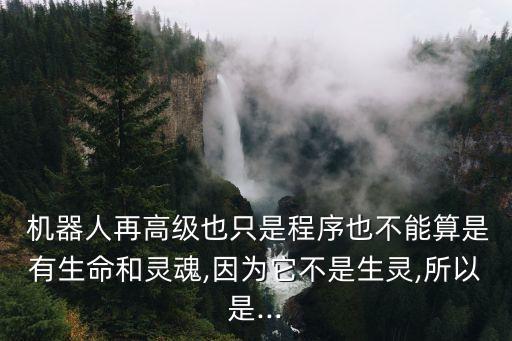  機(jī)器人再高級(jí)也只是程序也不能算是有生命和靈魂,因?yàn)樗皇巧`,所以是...