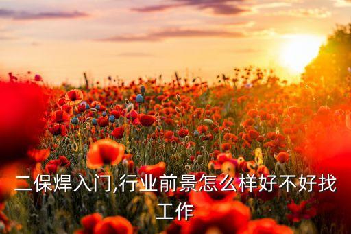 二保焊入門,行業(yè)前景怎么樣好不好找工作