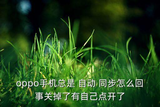 oppo手機(jī)總是 自動(dòng) 同步怎么回事關(guān)掉了有自己點(diǎn)開了
