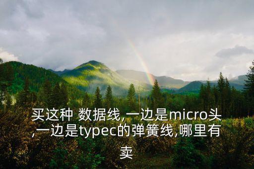 買這種 數(shù)據(jù)線,一邊是micro頭,一邊是typec的彈簧線,哪里有賣