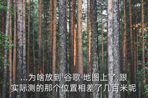 ...為啥放到 谷歌 地圖上了,跟實(shí)際測的那個位置相差了幾百米呢