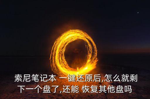  索尼筆記本 一鍵還原后,怎么就剩下一個(gè)盤了,還能 恢復(fù)其他盤嗎