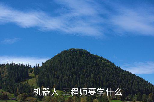  機器人 工程師要學什么