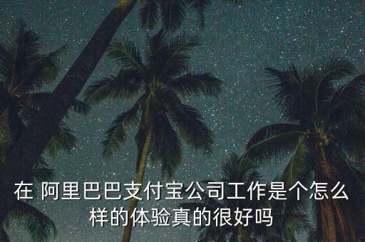 在 阿里巴巴支付寶公司工作是個(gè)怎么樣的體驗(yàn)真的很好嗎