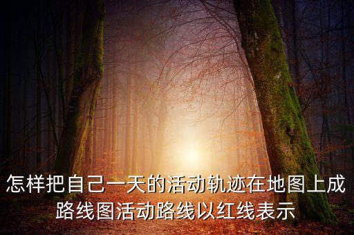 怎樣把自己一天的活動(dòng)軌跡在地圖上成路線圖活動(dòng)路線以紅線表示