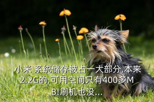  小米 系統(tǒng)儲存被占一大部分,本來2.2G的,可用空間只有400多MB!刷機也沒...