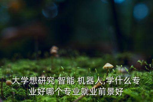 大學(xué)想研究 智能 機(jī)器人,學(xué)什么專業(yè)好哪個專業(yè)就業(yè)前景好