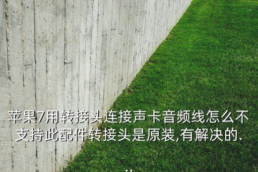 蘋果7用轉(zhuǎn)接頭連接聲卡音頻線怎么不支持此配件轉(zhuǎn)接頭是原裝,有解決的...